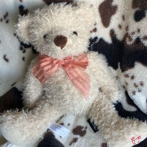 FAO Schwarz Fuzzy Plush Teddy Bear  13" so soft!!